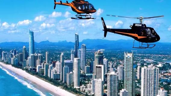 黃金海岸Gold Coast海洋世界直升機觀光飛行體驗【5/10/15分鐘體驗+多時段可選+美麗海濱/多景點路線】