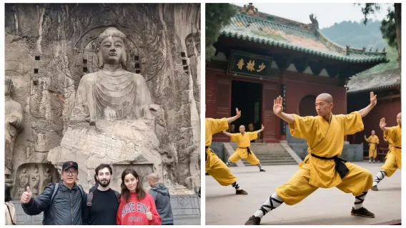 Passeio Privativo de Um Dia em Luoyang para as Grutas de Longmen e o Templo Shaolin