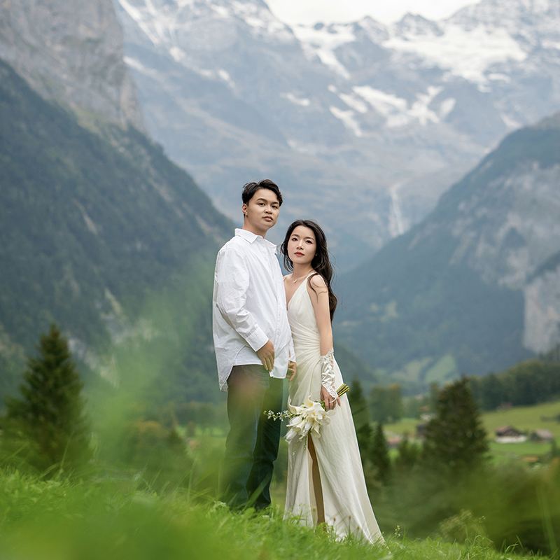 Foto perjalanan di Interlaken, Swiss[Paket foto pernikahan dengan fotografer di Swiss: Interlaken, Lausanne, dan Jenewa]