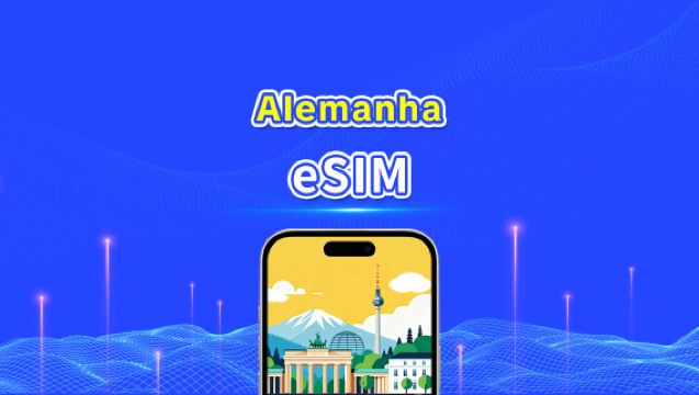 eSIM para Alemanha | 5G/4G | Pacote diário/de dados | 24 horas | 1-30 dias | Código QR