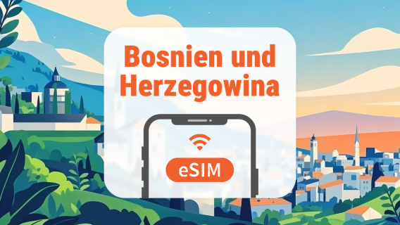 Bosnien und Herzegowina eSIM | Dual-Netzwerk • KI-Apps & TikTok | 1–30 Tage | QR-Code