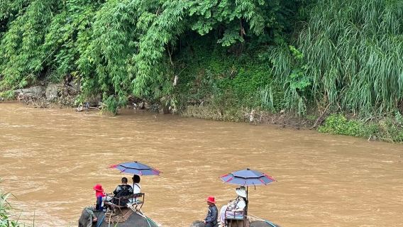 泰國清邁Chokchai大象表演+騎大象+竹筏漂流+粘粘瀑布