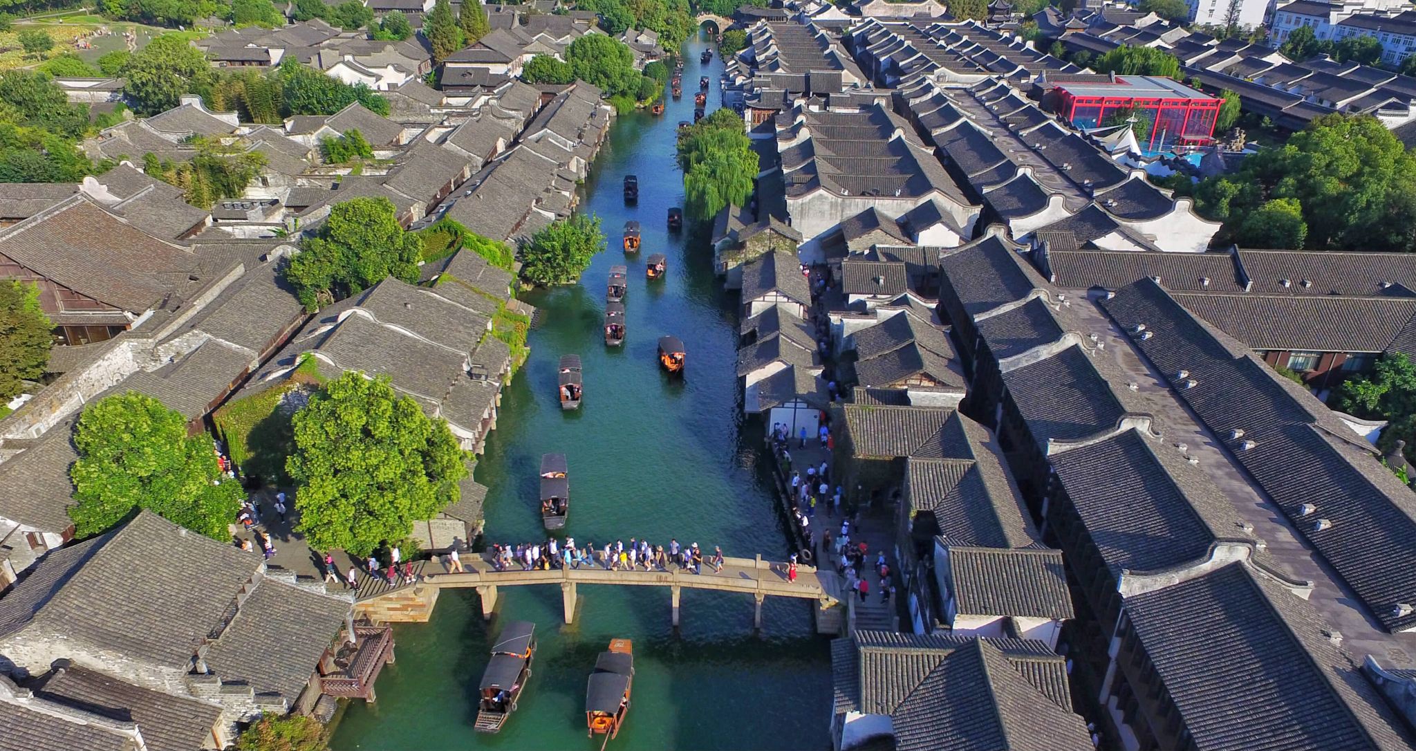 Partenza da Hangzhou: vista notturna delle aree panoramiche di Wuzhen Est e Ovest - Tour di gruppo di lingua cinese (un giorno)