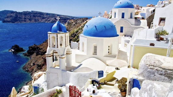 聖托里尼 黑沙灘+費拉小鎮+阿克羅蒂利考古遺址+皮爾戈斯小鎮