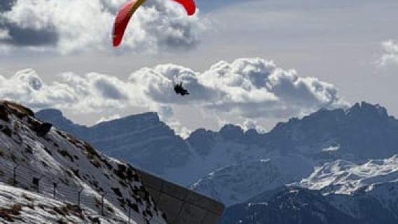 Paragliding Tandem Flight Kronplatz Dolomites Alps