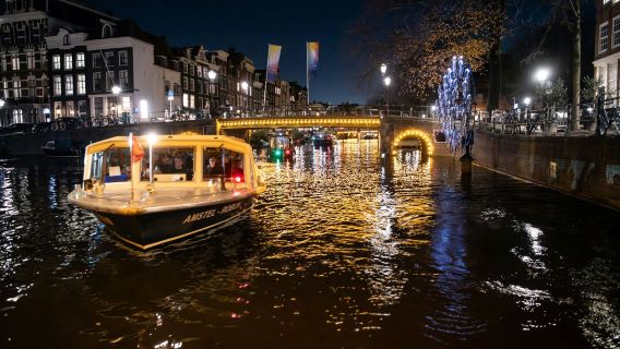 Amsterdam Light Festival: Covered Boat Cruise from Heineken Experience