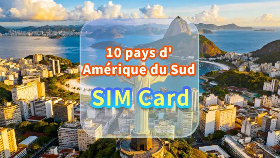 [10 pays d'Amérique du Sud] Carte SIM 5G | Carte SIM haut débit | Jours sélectionnables | Prêt à l'emploi | Prise en charge à l'aéroport de Hong Kong