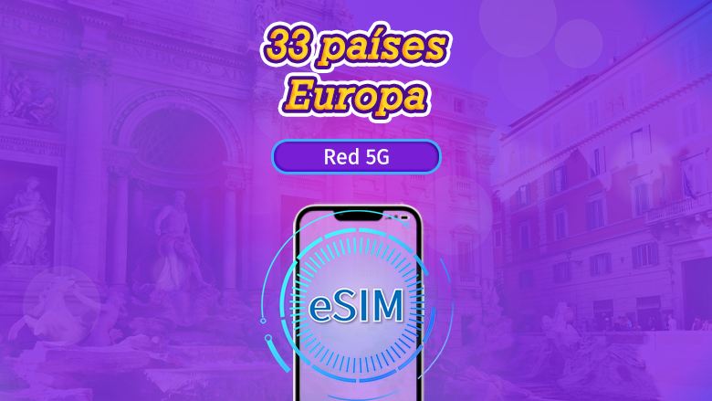 Europa (33 países) | 5G/4G eSIM | Tagespass/Gesamtpaket | Facturación por días naturales | 1–90 Tage | QR-Code