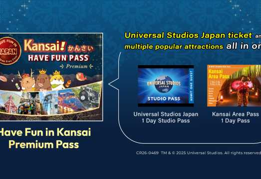 [Optional Universal Studios Japan/JR Pass] Premium Have Fun in Kansai Pass 1 Week Free Pass