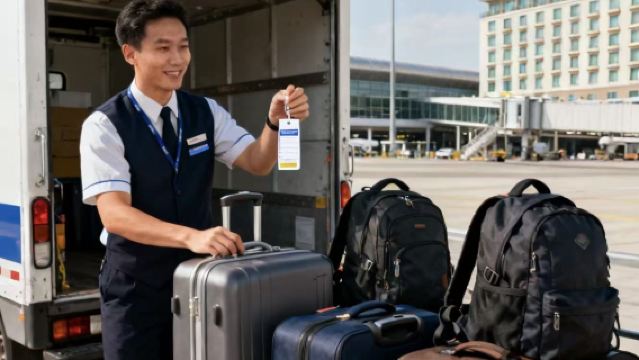 การจัดส่งกระเป๋าเดินทาง (จากโรงแรมหลวงพระบางไปยังสนามบินหลวงพระบางหรือสถานีรถไฟ)