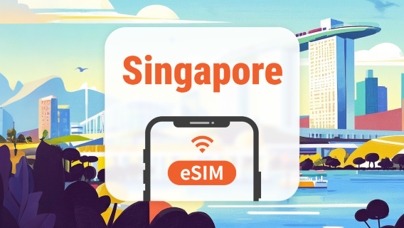 Singapur eSIM | Doble Red • Apps de IA y TikTok | 1–30 Días | Código QR