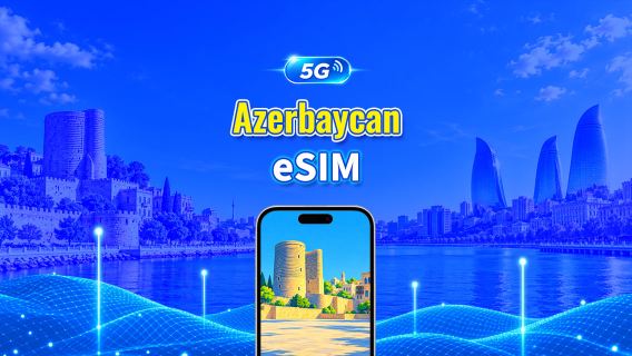 Azerbaycan 5G eSIM  | Çift Şebeke | AI ve TikTok Tam Destekli | Günlük/Toplam Veri Paketi | 1–30 Gün | 24 Saatlik Faturalandırma | QR Kod