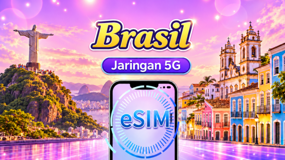 Brasil | eSIM 5G/4G | Paket Harian/Paket Data | 1 - 30 Hari | Penagihan 24 Jam | Kode QR