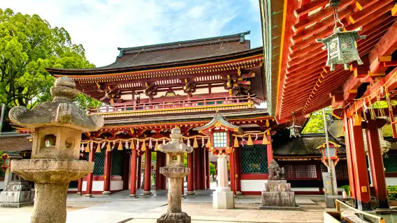 Oita classic 1-day tour: Dazaifu-tenmangu Shrine, Yufuin Town, Beppu cable car, Fukuoka round-trip