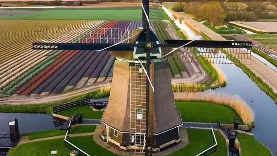 荷蘭阿姆斯特丹＋梵高博物館＋小孩堤防風車村一日遊