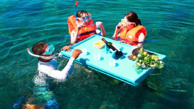 Fishing, coral snorkeling and water sports experience at Nui Son Tra