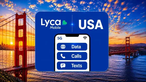 USA Lyca 5G eSIM|Total 15GB/25GB/100GB|Calls+SMS|North America Data|Natural Day|30 Days|QR Code