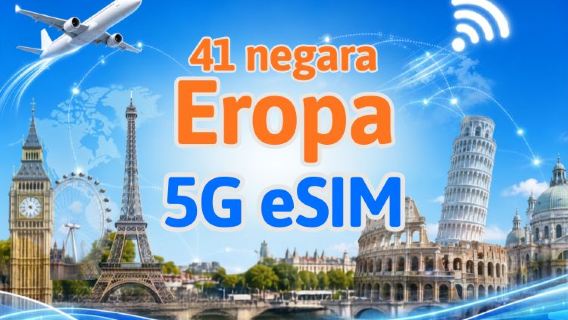 Eropa (41 negara) | 5G/4G eSIM | Mendukung TikTok & ChatGPT | Paket harian/Paket data | Billing hari natural | 1 - 90 hari | Kode QR