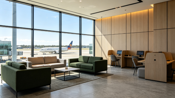 VIP-lounge-adgangsbillet til Sydney Internationale Lufthavn (SYD) i Australien | transit lounge | VIP-lounge | Plaza Premium The House REX lounge
