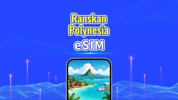 Ranskan Polynesia eSIM | 4G | Päiväpaketti/liikennepaketti | 24 tunnin laskutus | 5-30 päivää | QR-koodi