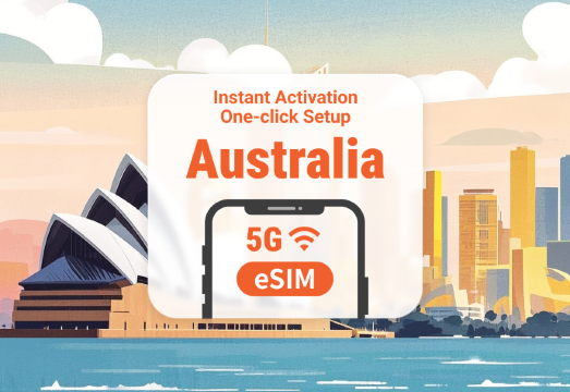 Australia 5G eSIM | Full AI & TikTok Access | 1–30 Days | Instant QR AUD 0.12