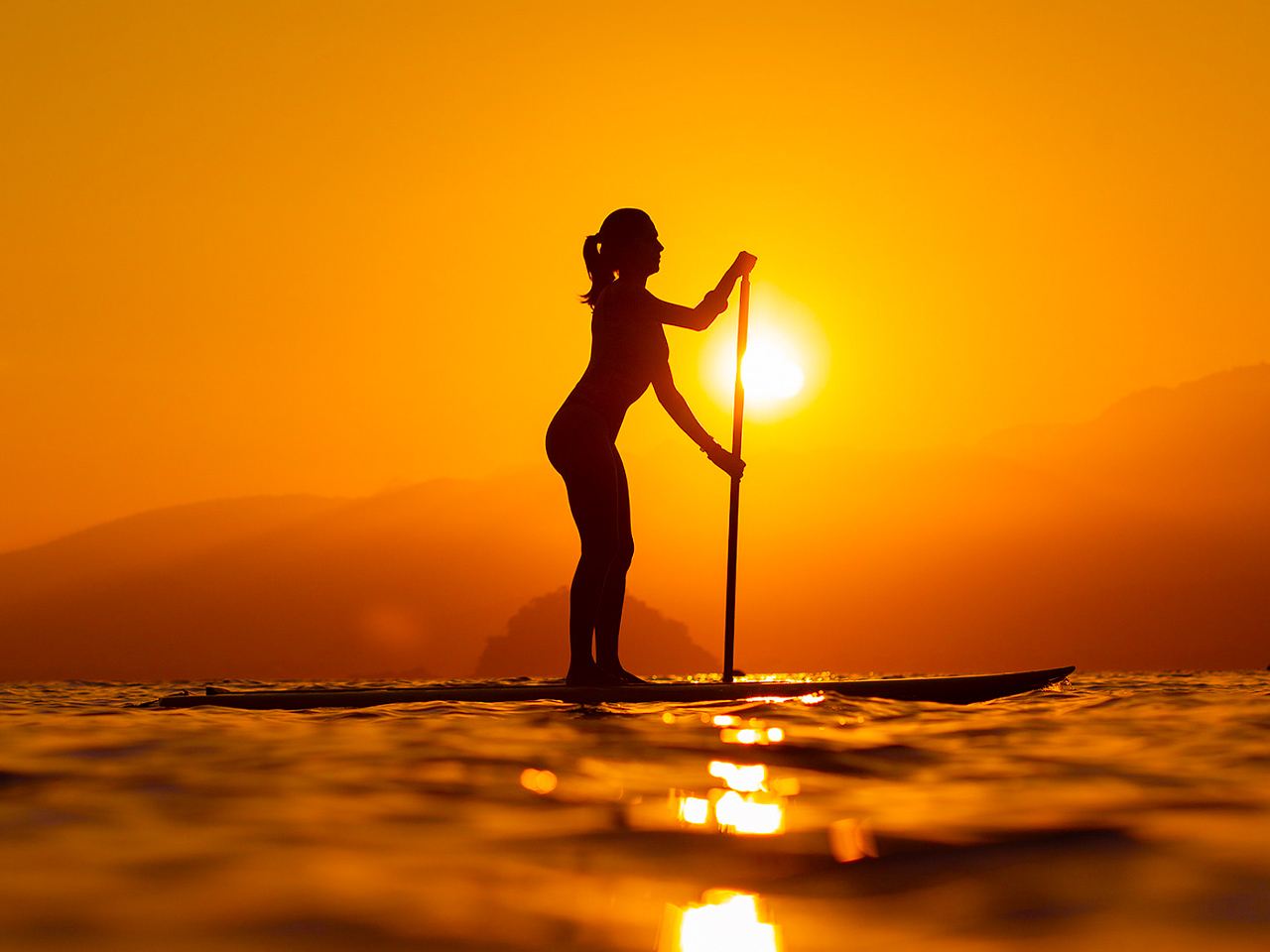 亞庇直立板日落 丹絨亞路日落直立板SUP 中文教練 站立式衝浪