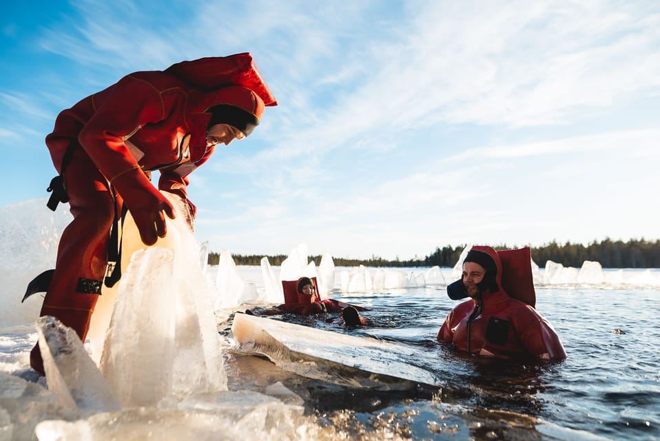 Daytime Ice Floating Rovaniemi, Frozen Lake Experience