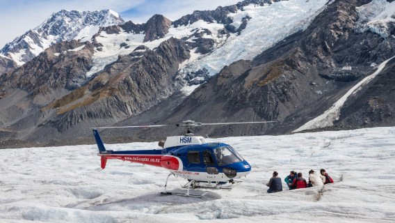Helicóptero y caminata en el glaciar Tasman de Nueva Zelanda [servicio de atención al cliente en chino + guía en inglés]