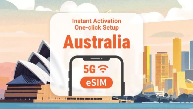 eSIM w Australii z 5G | Pełne wsparcie dla aplikacji AI i TikTok | Różne pakiety od 1 do 30 dni | Natychmiastowa aktywacja | Kod QR