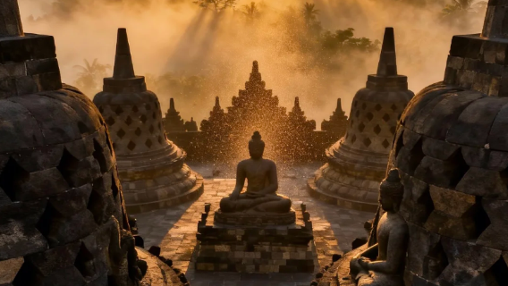 1-day tour to explore Javanese civilization in Yogyakarta, Indonesia [Borobudur - sunrise/sunset]