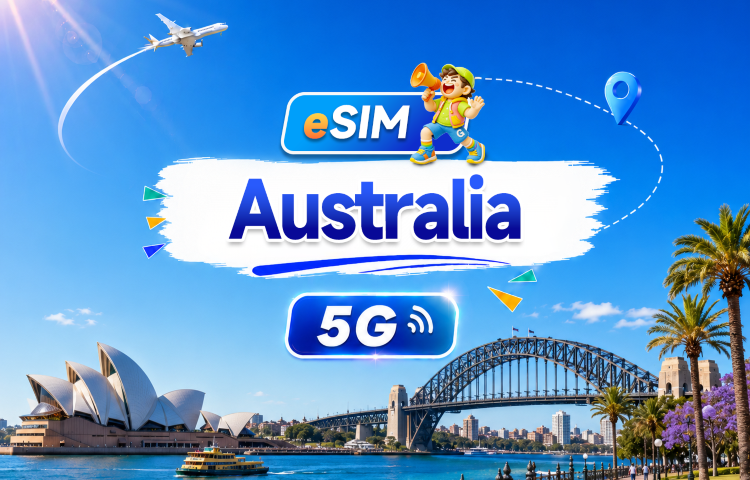 Australia 5G eSIM | Daily/Total Package | 500MB/day - 100GB total | 1-60 days | 24-hour billing | QR code