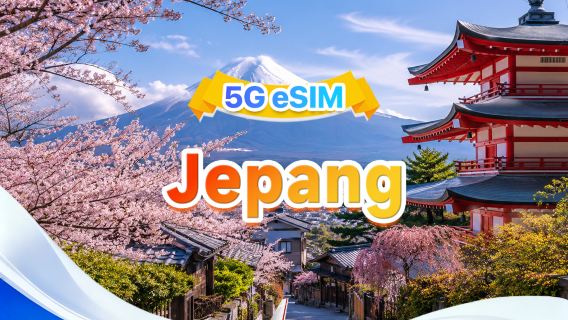 Jepang 5G eSIM | Dua jaringan · Dukung semua AI & TikTok | 500MB/hari-total 100GB | 1-90 hari | Penagihan per 24 jam | QR code