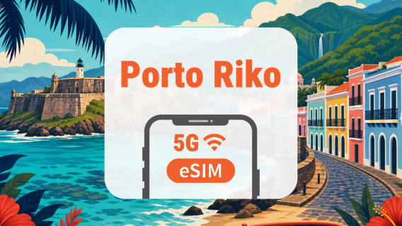 Porto Riko 5G eSIM | Tüm AI & TikTok | 1–30 Gün | QR Kod