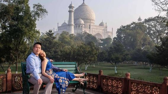 Vanuit Delhi: Taj Mahal-tour met professionele fotograaf