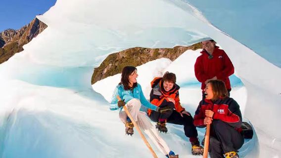 Fox Glacier Heli-Hike: Scenic Helicopter Tour + Glacier Walk with Fast Ticket Issuance + Professional Equipment
