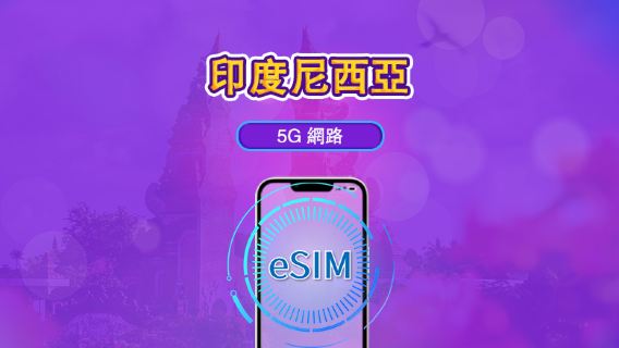 印尼 | 5G/4G eSIM | 日費計劃/總量計劃 | 24小時計費 | 1-30 日可選 | QR code