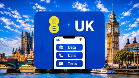 UK Lyca 4G/5G eSIM |Total 30GB/75GB/120GB|Calls+SMS|Europe Roamig|Natural Day |30 Days |QR Code
