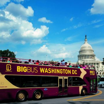 ワシントンD.C.Big Bus観光バス（国会のランドマークを巡る+オープン