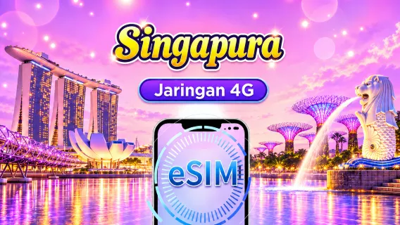 Singapura 4G eSIM | Mendukung TikTok & Google Maps | Paket harian / Paket total data | 1–30 hari | Penagihan per 24 jam | Kode QR