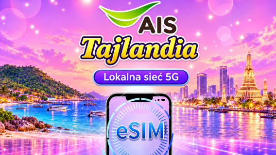 Tajlandzka natywna eSIM 5G AIS | Obsługa Tiktok&ChatGPT | Pakiet danych | 7-10 dni | Wymagana weryfikacja tożsamości | Rozliczenie w dniach kalendarzowych | Kod QR