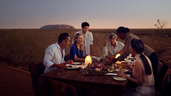 Uluru Tali Wiru tour (four-course dinner, wine, sunset viewing, including hotel transfer)