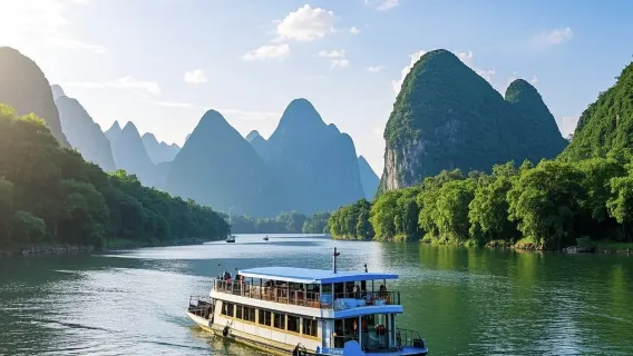 Crucero de 3 estrellas por el río Li desde Guilin hasta Yangshuo + Comida + Recogida