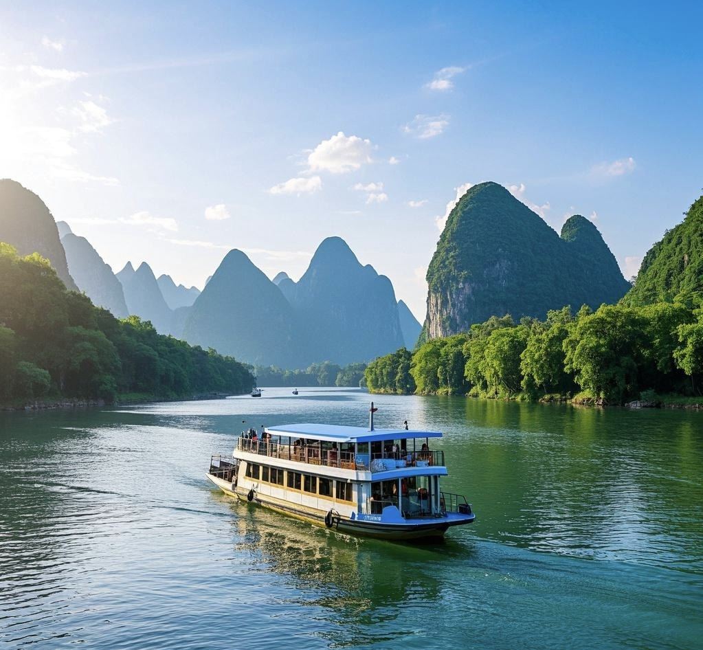Crociera a 3 stelle sul Fiume Li da Guilin a Yangshuo + Pranzo + Trasferimento (Opzionale Giornata a Yangshuo)