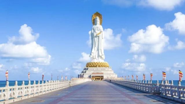 Lawatan sehari ke Taman Budaya Nanshan Sanya + Gua Besar dan Kecil + Bandar Lama Yazhou di Hainan