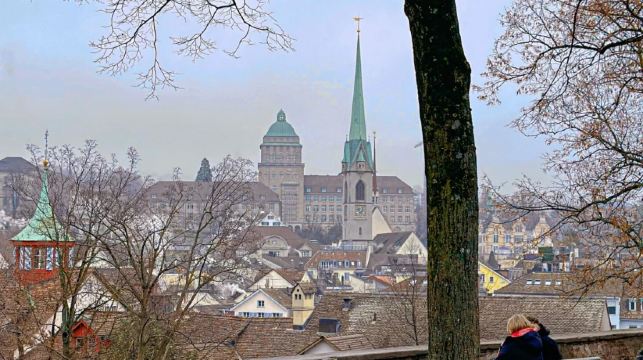 瑞士林登霍夫山+奧古斯丁巷+班霍夫大街+聖母大教堂+蘇黎世湖