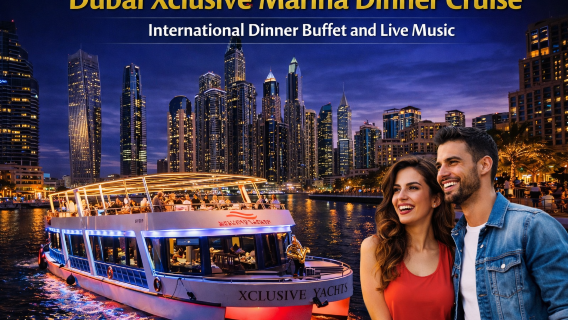Dubai Xclusive Marina dinner cruise with International Dinner Buffet and Live Music