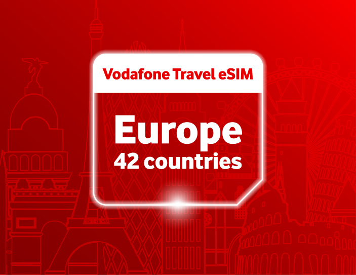 歐洲 4G/5G eSIM - Vodafone 旅遊 eSIM - 每日/總額套餐 - 熱點分享 - TikTok 及 ChatGPT