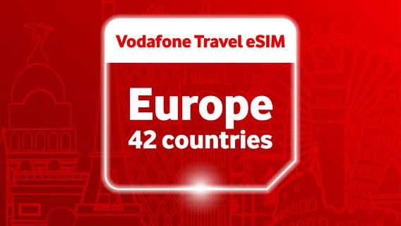 Europa 4G/5G eSIM - Vodafone Rese-eSIM - Dagliga/Totala paket - HotSpot - TikTok & ChatGPT