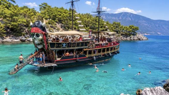 Passeio de ilha em ilha no Mar de Gelatina em Fethiye, Turquia (festa com bolhas + mergulho livre + fotos no Vale das Borboletas)