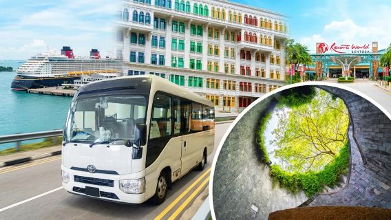 Marina Bay Cruise Centre Singapore to Resorts World Sentosa shuttle bus [Disney cruise terminal transfer/check in at Fort Canning Park & Old Hill Street Police Station]